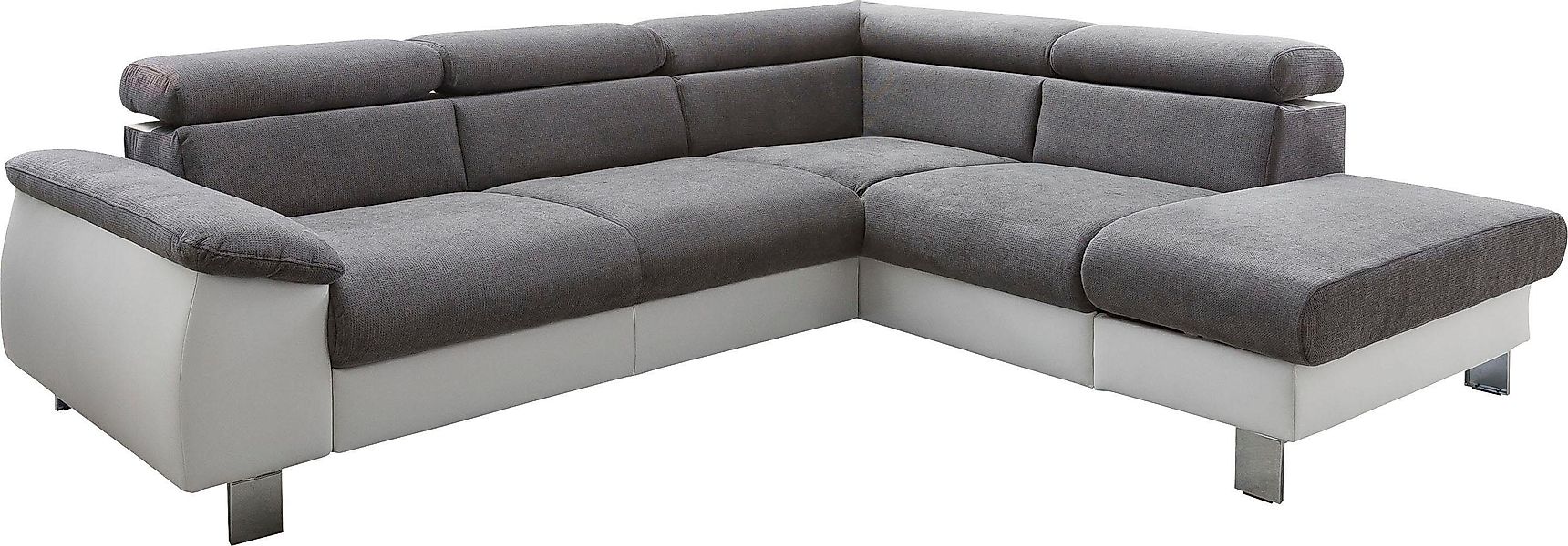 COTTA Ecksofa "Komaris L-Form, B: 249 cm", mit Kopfteilverstellung, optiona günstig online kaufen