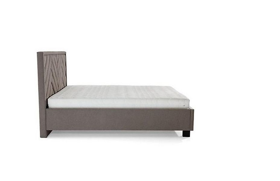 Xlmoebel Bett Luxuriöses Schlafzimmermöbel in Taupe Braun aus Samt, 200x200 günstig online kaufen