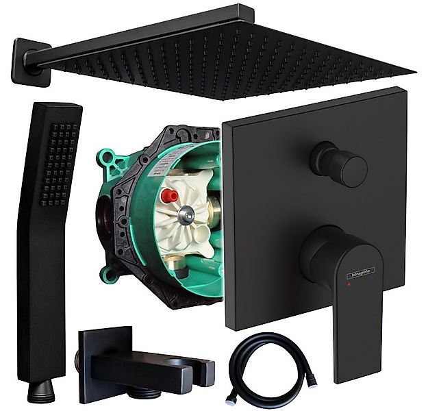 Hansgrohe und Jowi Duscharmatur Vernis Shape Unterputz Duscharmatur Schwarz günstig online kaufen
