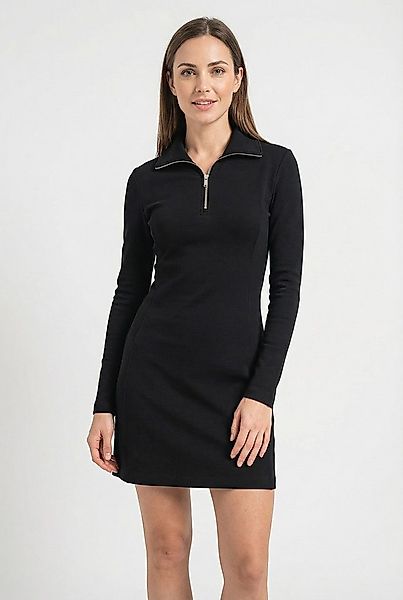Calvin Klein Jeans Jerseykleid Kragen mit Reißverschluss, eng anliegendes, günstig online kaufen