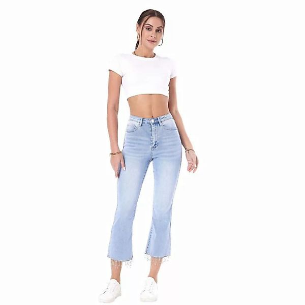 Ital-Design 7/8-Jeans Damen Party & Clubwear (86537186) Used-Look Stretch H günstig online kaufen