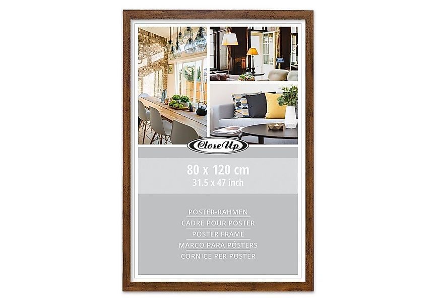 Close Up Bilderrahmen Posterrahmen 80 x 120 cm Eiche dunkel günstig online kaufen