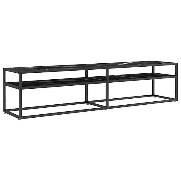 vidaXL TV-Schrank TV-Board Schwarz Marmor-Optik 180x40x40,5 cm Hartglas günstig online kaufen