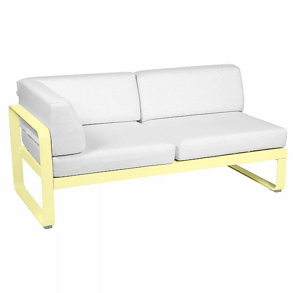 Bellevie Lounge Eck-Modul A6 Zitronensorbet 81 Grauweiß 2-Sitzer links günstig online kaufen