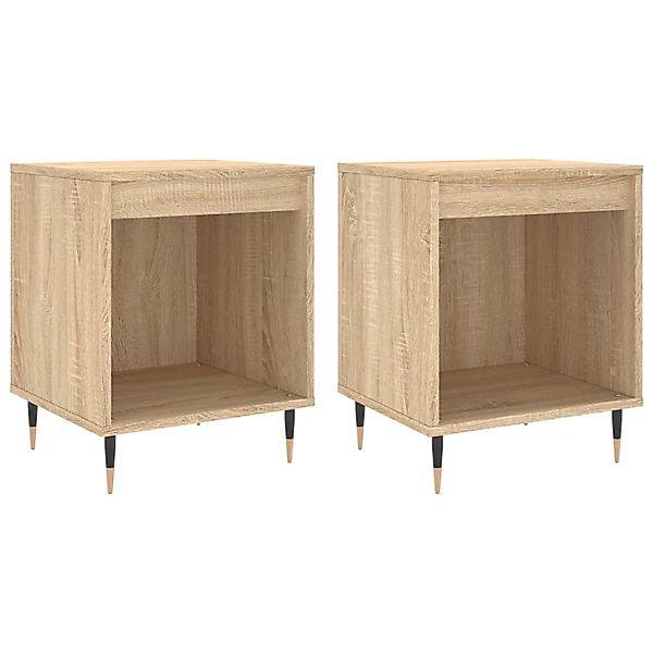 vidaXL Nachttische 2 Stk Sonoma-Eiche 40x35x50 cm Holzwerkstoff Modell 3 günstig online kaufen