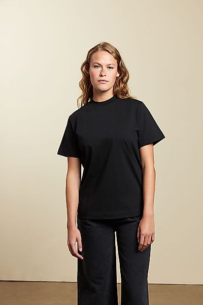 T-shirt "Team Shirt" Aus Schwerer Bio-baumwolle Mit Logo Auf Der Schulter günstig online kaufen