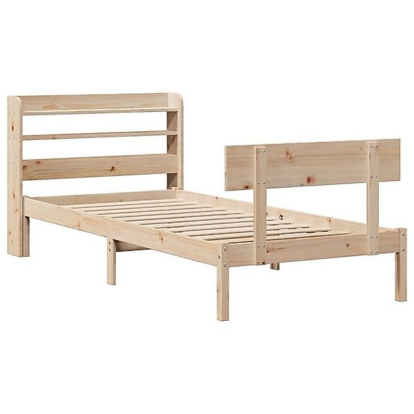 vidaXL Bett Massivholzbett ohne Matratze 75x190 cm Kiefernholz günstig online kaufen