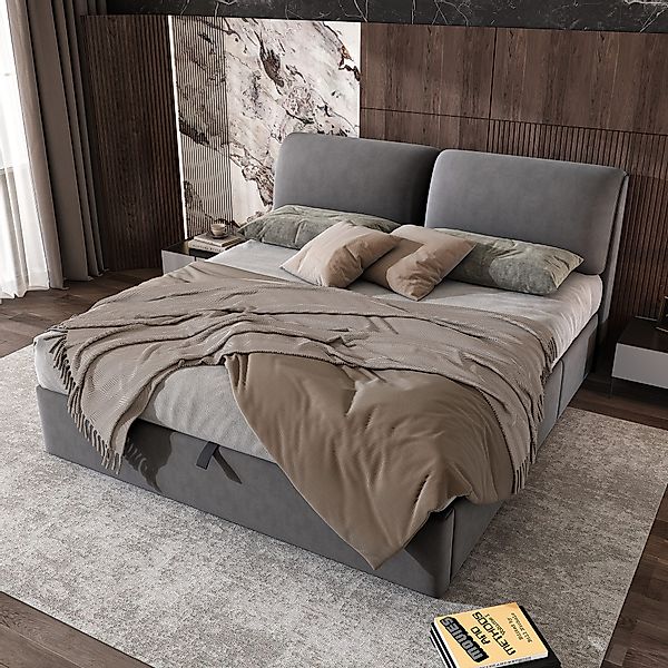 MODFU Polsterbett Schlafzimmerbett mit hydraulischem Bettkasten günstig online kaufen