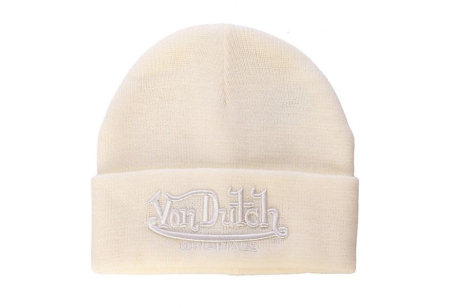 Von Dutch Strickmütze Mütze Von Dutch Beanie Flint cream breiter Umschlag günstig online kaufen