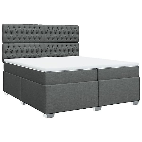 vidaXL Boxspringbett mit Matratze Dunkelgrau 200x200 cm Stoff 3290603 günstig online kaufen