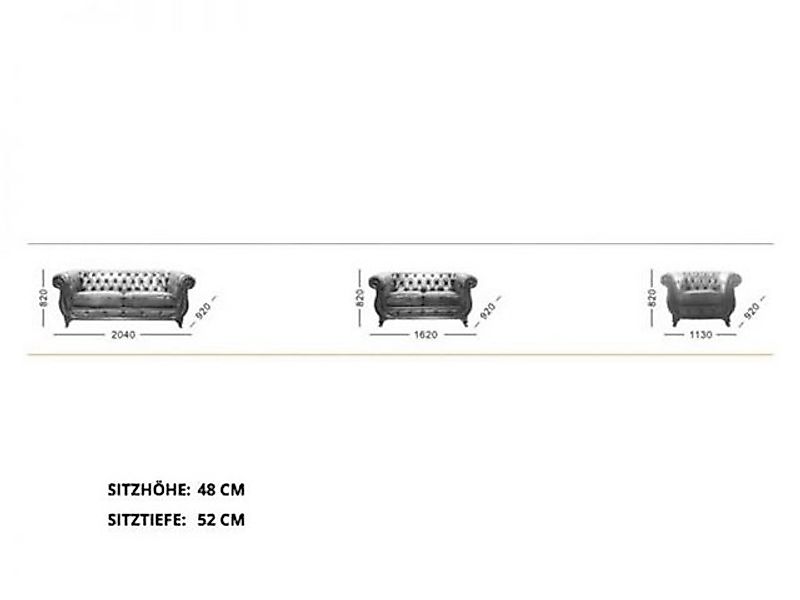 Salottini Polstergarnitur Chesterfield Manchester Sofagarnitur 3/2/1 Polste günstig online kaufen