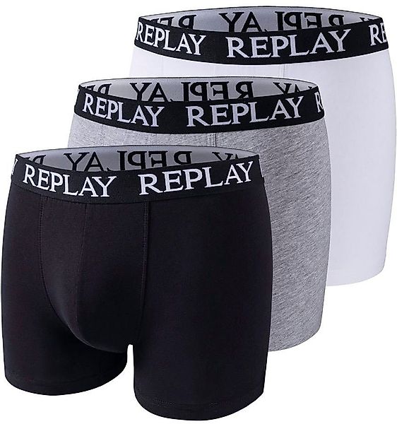 Replay Boxershorts "BOXER Style 01/C Basic Cuff Logo 3pcs Box" Packung, 3er günstig online kaufen