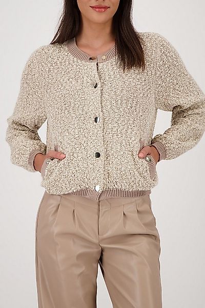 Monari Strickjacke Jacke Strick Tweed Regular fit mit Rundhalsausschnitt mi günstig online kaufen