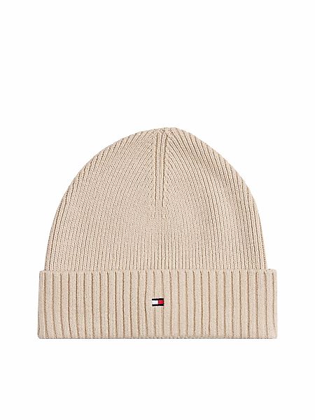 Tommy Hilfiger Strickmütze "TH FLAG PIMA COTTON BEANIE" Beanie mit Logostic günstig online kaufen