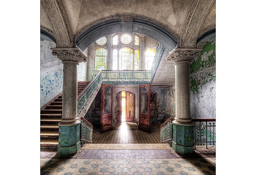 artissimo Glasbild Glasbild 50x50cm Bild aus Glas Wanddeko Wohnzimmer Lost günstig online kaufen