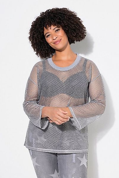 Angel of Style Strickpullover Pullover Lochstrick Metallic-Effekt günstig online kaufen