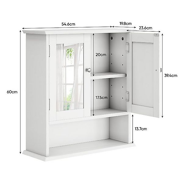 Semiocthome Badezimmerspiegelschrank Badezimmerschrank mit Spiegel und vers günstig online kaufen