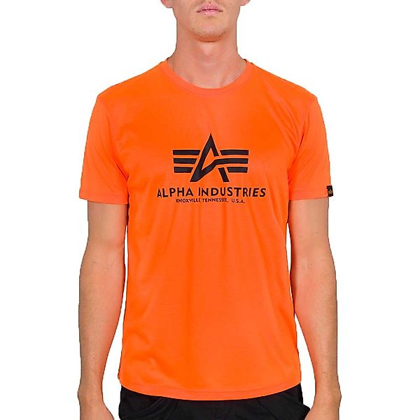 Alpha Industries Basic Neon Kurzärmeliges T-shirt XS Neon / Orange günstig online kaufen