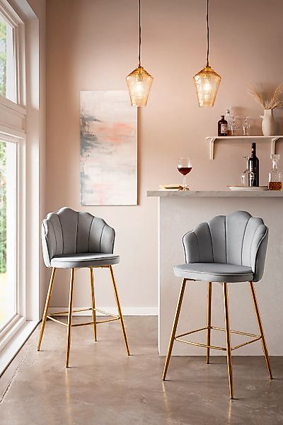 SalesFever Barhocker "Clam Barstuhl mit Stil" Set, 2er Set, Extravagantes M günstig online kaufen