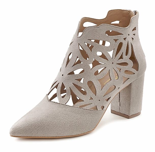 LASCANA High-Heel-Stiefelette, mit femininer Spitze und Blockabsatz, Ankle günstig online kaufen