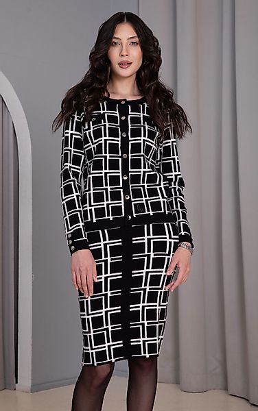 Passioni Strickjacke mit geometrischem Muster in günstig online kaufen