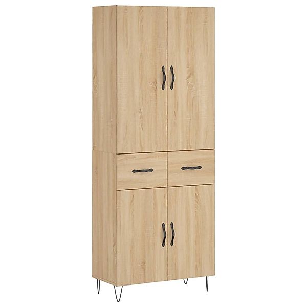 vidaXL Highboard Sonoma-Eiche 69,5x34x180 cm Holzwerkstoff 3198180 günstig online kaufen