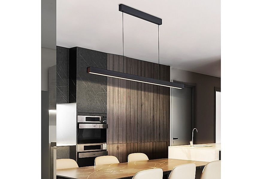 Nettlife LED Pendelleuchte Modern Schwarz Fernbedienung 108/148.5 cm 37/50W günstig online kaufen
