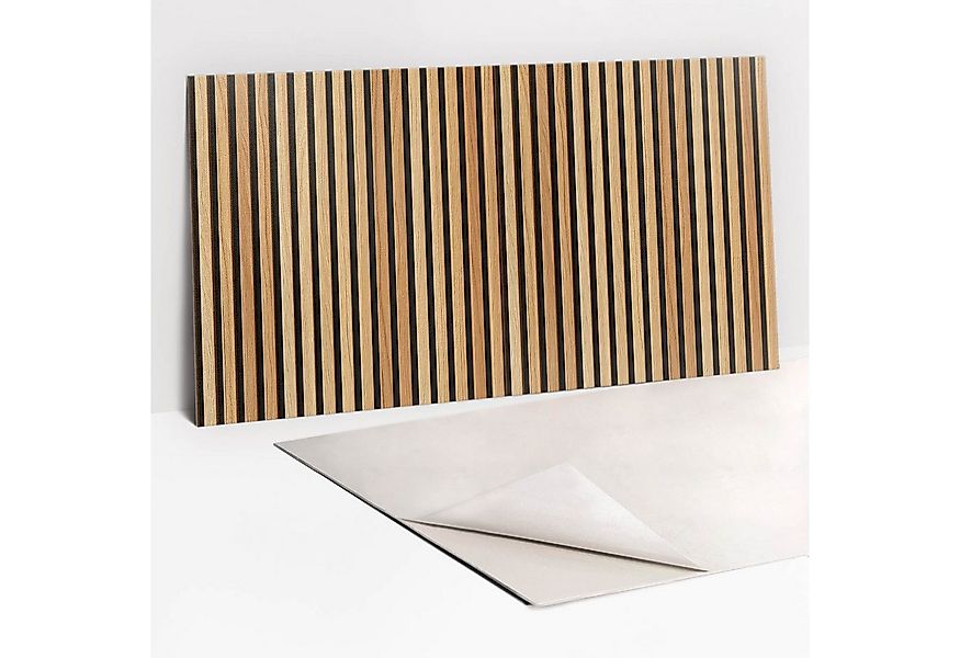 Tulup Wandpaneel Wandverkleidung Holzlamellenbretter 100x50cm Vinylfliesen günstig online kaufen