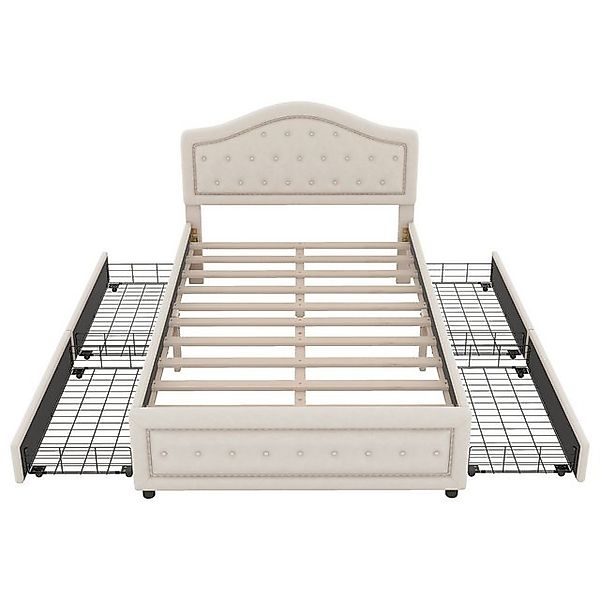 Gotagee Polsterbett Einzelbett Jugendbett Flachbett Doppelbett Samt Einfach günstig online kaufen