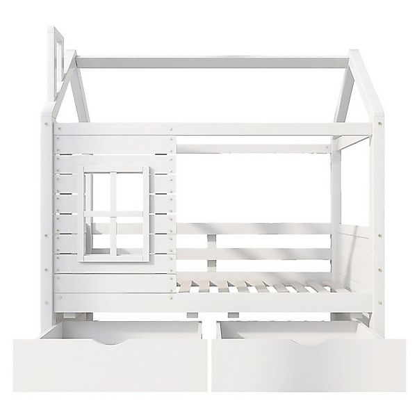 REDOM Kinderbett Hausbett (Weiß 160x80cm mit Lattenrost ohne Matratze), Mas günstig online kaufen
