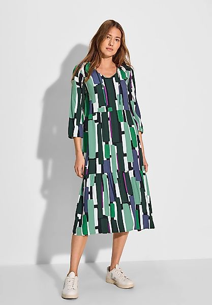 Cecil Midikleid Ohne Taschen mit allover Grafikprint günstig online kaufen