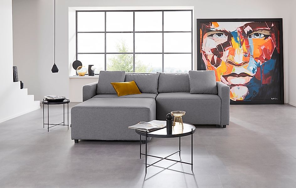 Home affaire Ecksofa »Marva 3tlg. L-Form« beide Armlehnelemente ausziehbar günstig online kaufen