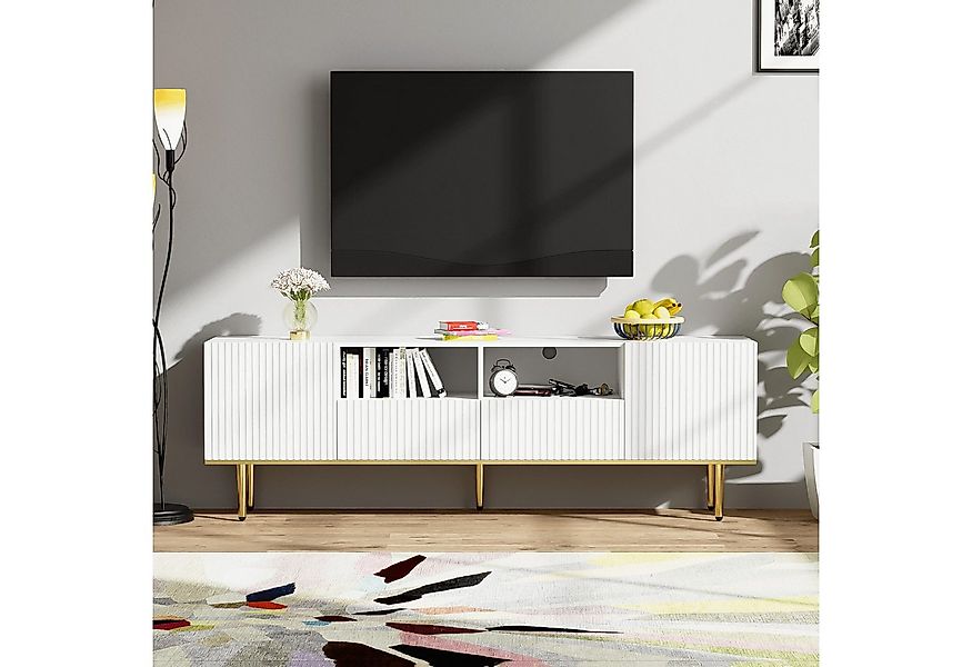 Furnishings Home TV-Schrank TV-Lowboard 4 Fächer 2 Schubladen (Set, 1er Sch günstig online kaufen