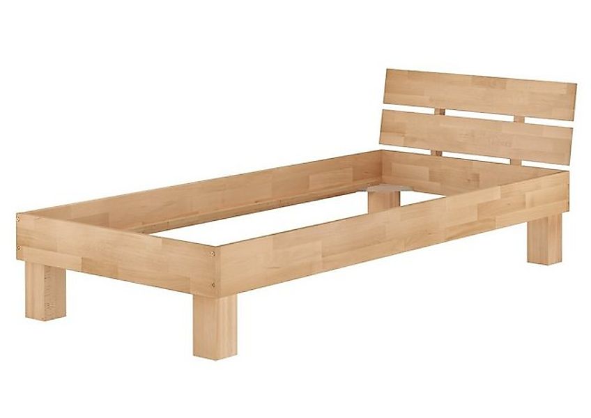 ERST-HOLZ Einzelbett Überlänge-Bettgestell 90x220 Massivholz Buche, Buchege günstig online kaufen