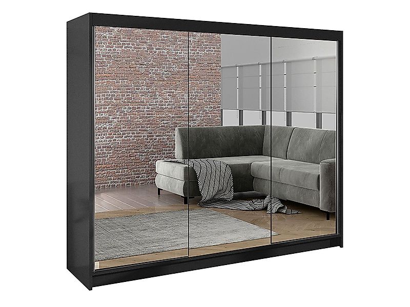 MIRJAN24 Kleiderschrank Derby III 3-türig Schwebetürenschrank mit Spiegel, günstig online kaufen