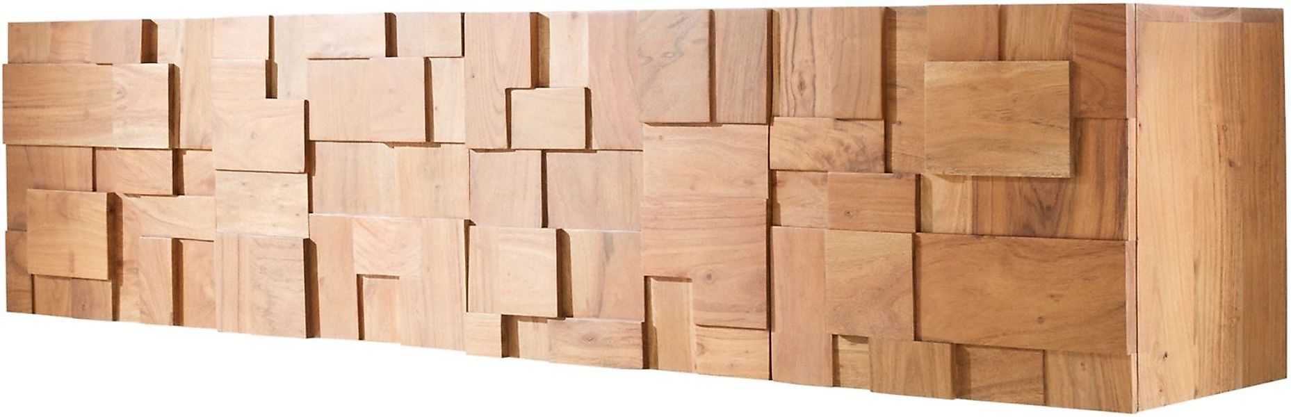 DELIFE Lowboard Puzzle, Akazie Natur 175 günstig online kaufen