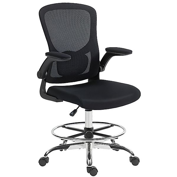 HOMCOM Bürostuhl Ergonomischer Schreibtischstuhl mit Hochklappbar Armlehne, günstig online kaufen