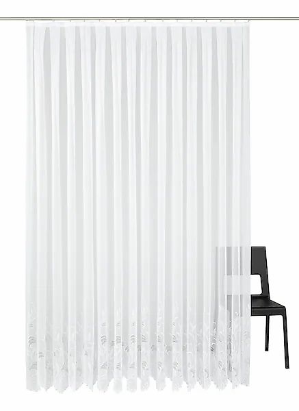 Weckbrodt Gardine »Jacqu«, (1 St.), feste Falten, Jacquard, halbtransparent günstig online kaufen
