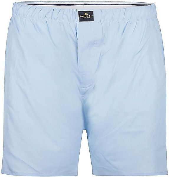 Steppin' Out Boxershorts Solid Popeline Hellblau - Größe L günstig online kaufen
