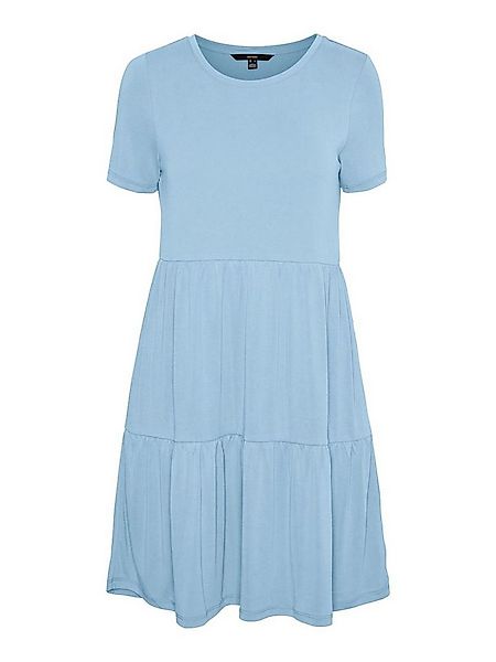 Vero Moda Shirtkleid Kurzes Kurzarm Tunika Blusenkleid mit Rüschen VMFILLI günstig online kaufen