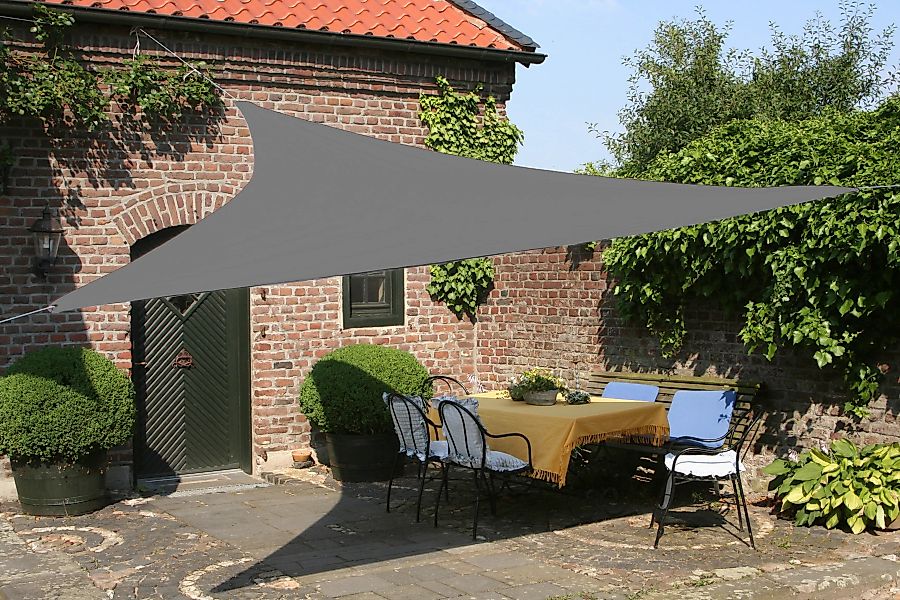 Polyester Sonnensegel mit Regenschutz Dreieck 360 cm Sonnengelb günstig online kaufen