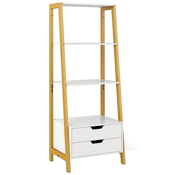 COSTWAY Bücherregal, Holz, Leiterregal stehend, mit günstig online kaufen