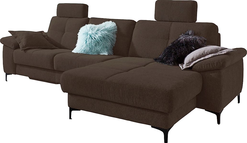3C Carina Ecksofa »Burnaby bequem und modern, L-Form«, 2 Kopfstützen, optio günstig online kaufen