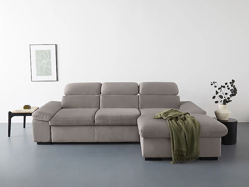 COTTA Ecksofa "Lola L-Form mit Kopfteilfunktion & Hocker", (Set, mit Hocker günstig online kaufen