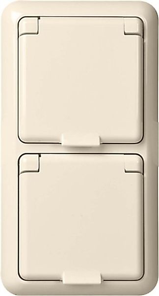 Elso UP-Steckdose 2-fach IP44 reinweiß 225414 - 225414 günstig online kaufen
