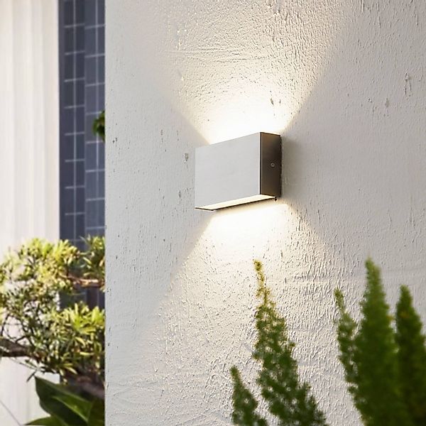 Arcchio LED-Außenwandlampe Karline, 1060 lm, Edelstahl, IP65 günstig online kaufen