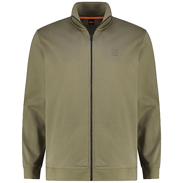 BOSS Sweatjacke aus Baumwolle Farbe khaki Größe: 4XL günstig online kaufen