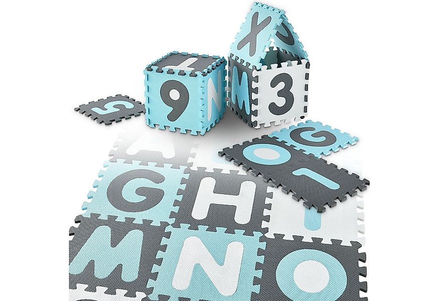 Juskys Puzzlematte Noah, EVA Schaumstoff, rutschfest, geräuschhemmend, feuc günstig online kaufen