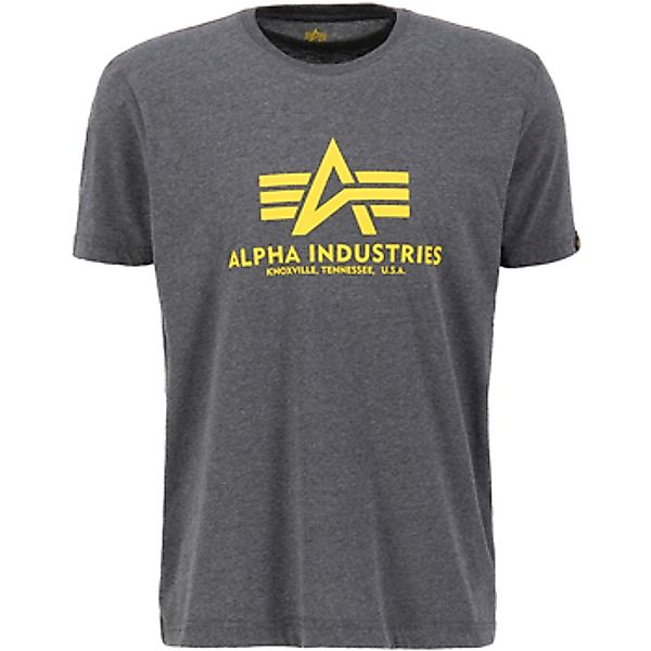 Alpha Industries  T-Shirts & Poloshirts Basic T-Shirt BL - charcoal heather günstig online kaufen