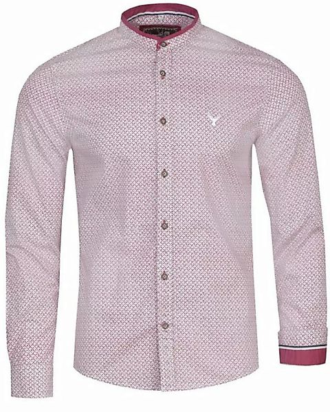 MarJo Trachtenhemd 'Robert' mit Stehkragen 662100, Edelweiß Bordeaux günstig online kaufen